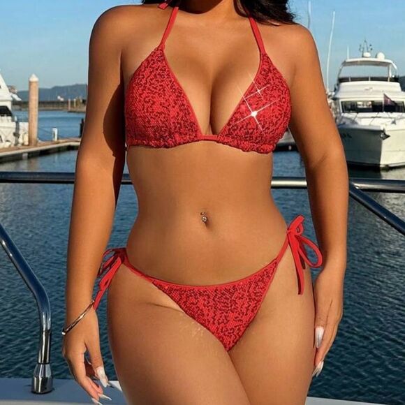 SHEIN Sequin Bikini Set - Picture 3 of 3